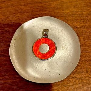 Siloada Sterling and coral pendant